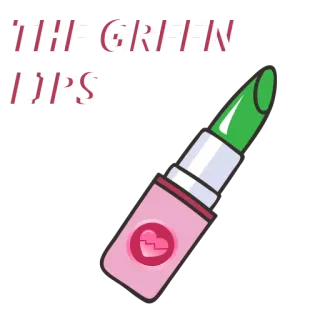 💋 131161e7 THE GREEN LIPS rouge à lèvres, vert, maquillage, beauté, lèvres, cosmétiques telegram sticker