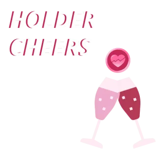 🔥 28bb4ce7 HOLDER CHEERS santé, célébration, toast, boissons, rose, coeur telegram sticker