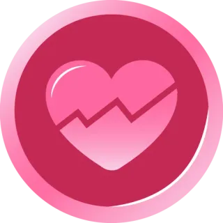 🤩 96bff04c coeur, brisé, rose, amour, santé, symbole, icône telegram sticker