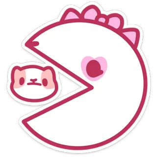 😋 0f4c26d7 pacman, carino, cartoni animati, kawaii, gioco, personaggio telegram sticker