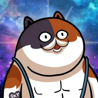 😂 3b29d2eb SKY кот, мультфильм, наклейка, иллюстрация telegram sticker