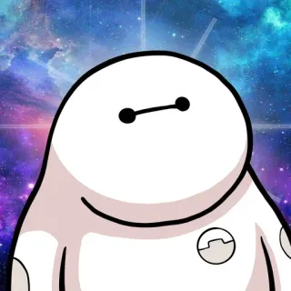 😂 721c49cd Baymax Big Hero 6 Мультфильм, Робот, Персонаж, Дружелюбный, Город героев, Бэймакс telegram sticker