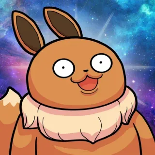 😂 87b408df Eevee Pokemon иви, покемон, мультфильм, животное telegram sticker