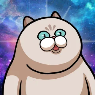 😂 fe3cfe12 кот, милый, стикер, мультфильм, животное telegram sticker