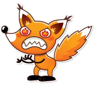 😡 53a4fde2 rubah, marah, kartun, emosi, kemarahan, kesal telegram sticker