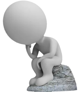 🪨 4d200648 berpikir, manusia lidi, merenung, kontemplatif, pemecahan masalah, curah pendapat telegram sticker