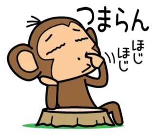 🐵 2eb6d6a1 małpa, zwierzę, kreskówka, naklejka telegram sticker