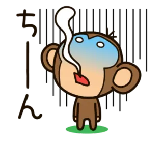 🐵 5114cf79 ちゅー małpa, kawaii, słodkie, naklejka telegram sticker