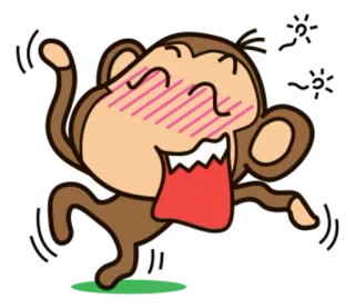 🐵 9a7c3163 małpa, kreskówka, zwierzę, naklejka, śmieszne, słodkie telegram sticker