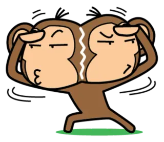 🐵 c948b61a małpa, zwierzę, uroczy, śmieszny, kreskówka, postać telegram sticker