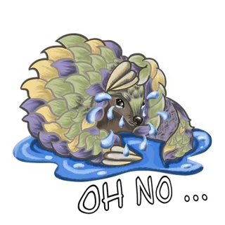 😭 198177f1 OH NO... weinen, traurig, igel, oh nein, verzweifelt whatsapp sticker