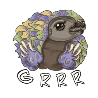 😡 b568c40d GRRR Schuppentier, niedlich, Tier, grrr, wütend, wild whatsapp sticker