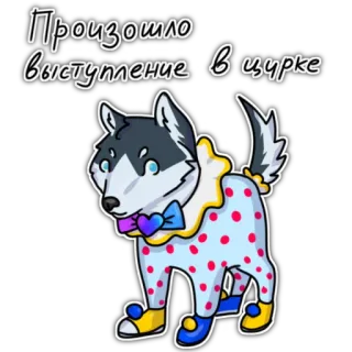 Пёс лайкос и команда telegram stickers