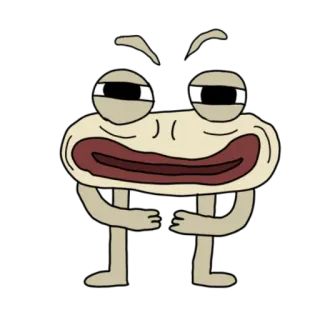 😈 347eb059 Cartoon, Grappig, Personage, Creatuur, Ogen, Mond, Illustratie telegram sticker