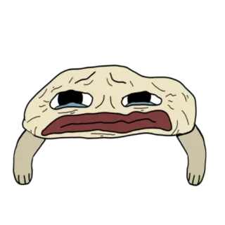 😢 382817ee Cartoon, Verdrietig, Huilend, Personage, Emotie telegram sticker