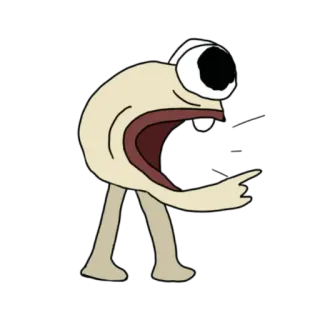 🤪 42afac31 monster, wezen, cartoon, eng, raar, handgebaar, middelvinger telegram sticker