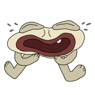 🤣 46e56679 huilen, cartoon, verdrietig, emoji, emotie, uitdrukking telegram sticker