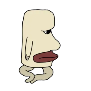 🗿 5a95fa32 Cartoon, Surrealistisch, Abstract, Personage, Wezen, Vreemd, Grappig telegram sticker