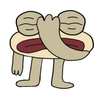 🤦‍♂ 5a9f21cf Cartoon, Middelvinger, Beledigend gebaar, Belediging, Onhoflijk, Symbool telegram sticker