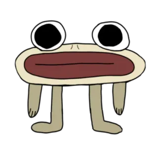 😐 7bb1f4c5 cartoon, wezen, grappig, monster, personage telegram sticker