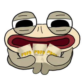 🔍 dee74255 FUFU
CARD GAME Cartoon, Kikker, Fufu, Kaartspel telegram sticker
