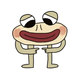 😊 eb006b32 kikker, cartoon, dier, grappig, meme, personage telegram sticker