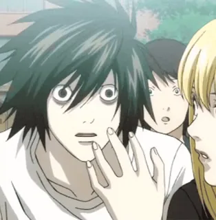 🖤 bdd3ea99 L Lawliet Death Note Anime, Death Note, L Lawliet, Detetive, Mangá telegram sticker