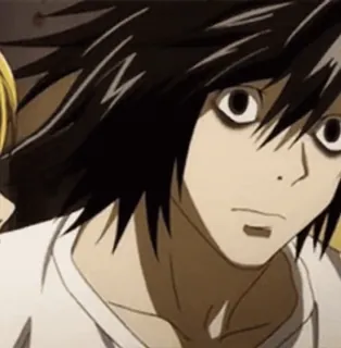 🖤 e2dfe93d L Lawliet Death Note Anime, Detetive, Intelectual, Personagem, Death Note, L telegram sticker