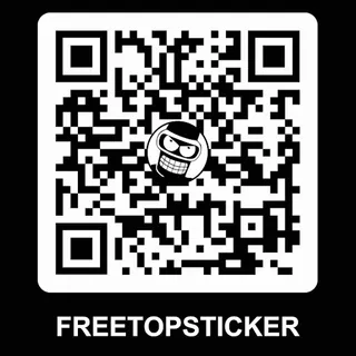 🤖 13b0f8b5 FREETOPSTICKER qr code, adesivo, bianco e nero, tecnologia telegram sticker