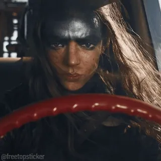 🙁 36b6a96d donna, volante, veicolo, guerra, deserto telegram sticker