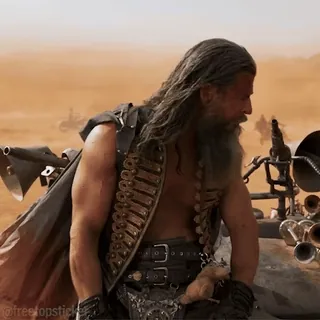 😠 48d05556 Mad Max, Immortan Joe, post-apocalittico, deserto, veicolo, guerriero telegram sticker