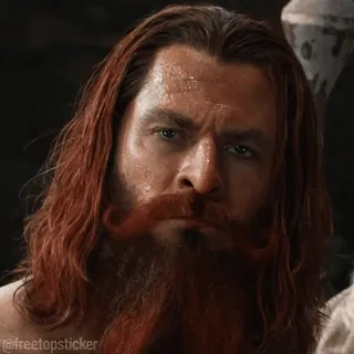 😕 dfa1f566 uomo, capelli lunghi, barba, baffi, ritratto telegram sticker