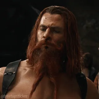 😠 f25fb942 @freetopsticker uomo, barba, capelli rossi, rosso, ritratto, muscoli, attore telegram sticker