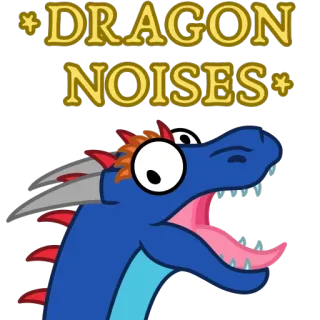 🐲 0a875665 DRAGON NOISES dragón, dibujos animados, monstruo, fantasía, animal, humor, reptil whatsapp sticker