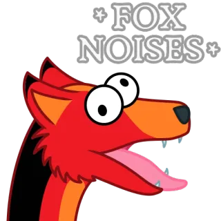 🦊 304c64c8 FOX NOISES zorro, animal, meme, dibujo animado, divertido, ruido whatsapp sticker