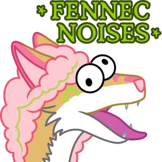 🦊 38eeeddb FENNEC NOISES Fennec, Zorro, Sonidos, Animal, Dibujo animado, Lindo whatsapp sticker