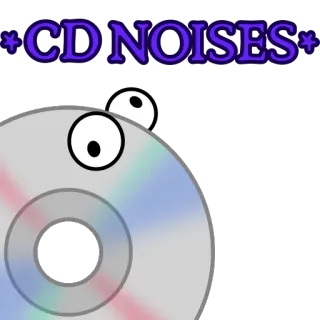 💿 408fef19 CD NOISES CD, ruidos, gracioso, ojos, disco compacto whatsapp sticker