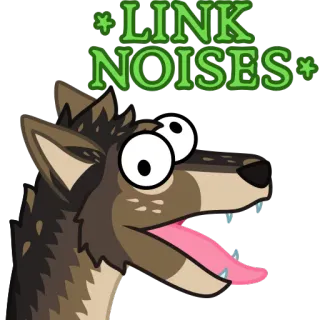 🐺 409785dc *LINK NOISES* perro, lobo, dibujos animados, animal, gracioso, pegatina whatsapp sticker