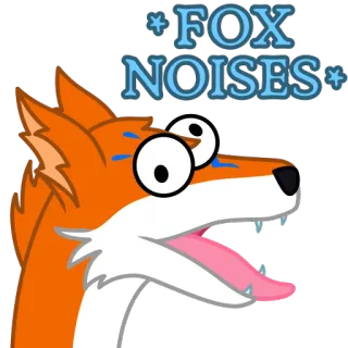 🦊 442e3d40 FOX NOISES zorro, animal, meme, ruidos, gracioso, loco whatsapp sticker