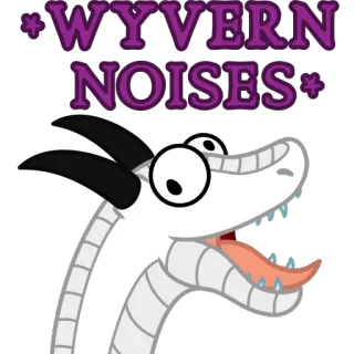 🐲 4672011c WYVERN NOISES guiverno, dragón, fantasía, criatura, mítico, dibujos animados, meme whatsapp sticker