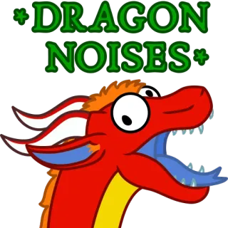 🐲 5fe9b301 DRAGON NOISES dragón, ruidos, fantasía, criatura, dibujos animados, mítico, gracioso whatsapp sticker