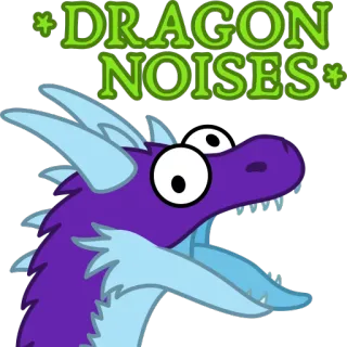 🐲 654d9dd1 DRAGON NOISES dragón, dibujos animados, animal, fantasía, divertido, meme, sonidos de dragón whatsapp sticker