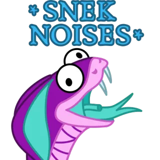 🐍 6af54b20 *SNEK NOISES* serpiente, snek, dibujo animado, animal, divertido, meme whatsapp sticker