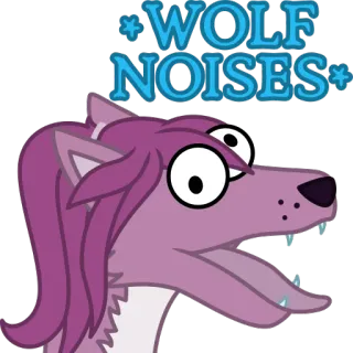 🐺 78419a20 WOLF NOISES lobo, dibujo animado, animal, meme, divertido, ruidos whatsapp sticker