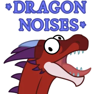 🐲 7ae0e960 DRAGON NOISES dragón, fantasía, dibujos animados, monstruo, animal, criatura mítica whatsapp sticker