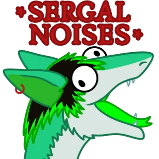 🧀 849495e2 SERGAL NOISES Sergal, Furry, Animal, Ruídos, Personaje, Verde whatsapp sticker