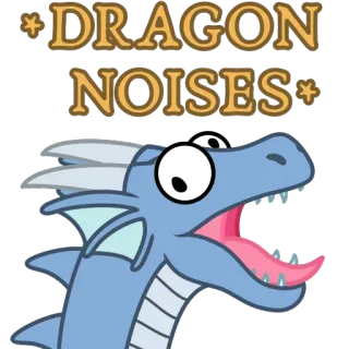 🐲 9216be8b DRAGON NOISES dragón, dibujos animados, ruido, divertido, animal, fantasía, criatura whatsapp sticker