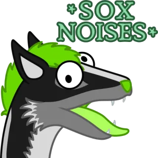 🦊 9e09616b SOX NOISES animal, zorro, dibujos animados, meme, humor, pegatina whatsapp sticker