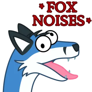 🦊 a612c3c2 *FOX NOISES* zorro, animal, dibujos animados, ruido, meme, gracioso whatsapp sticker