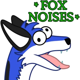 🦊 b3cabf82 * FOX NOISES * zorro, ruidos, animal, dibujos animados, meme whatsapp sticker